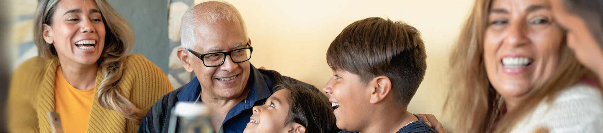 happy family with diverse generations