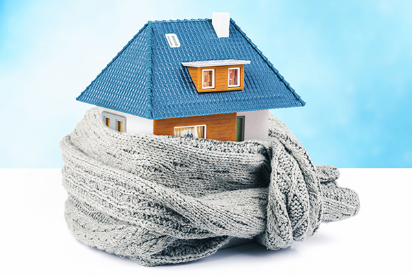 home wrapped in a scarf