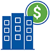 multifamily building with dollar savings icon